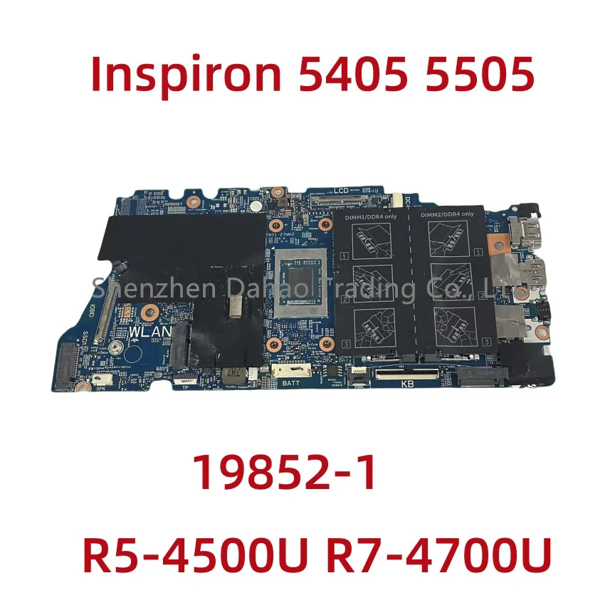 19852-1 7W9DF For Dell Inspiron 5405 5505 Laptop Motherboard CN-0YX59Y CN-0GFPRC With  R5-4500U R7-4700U CPU Mainboard