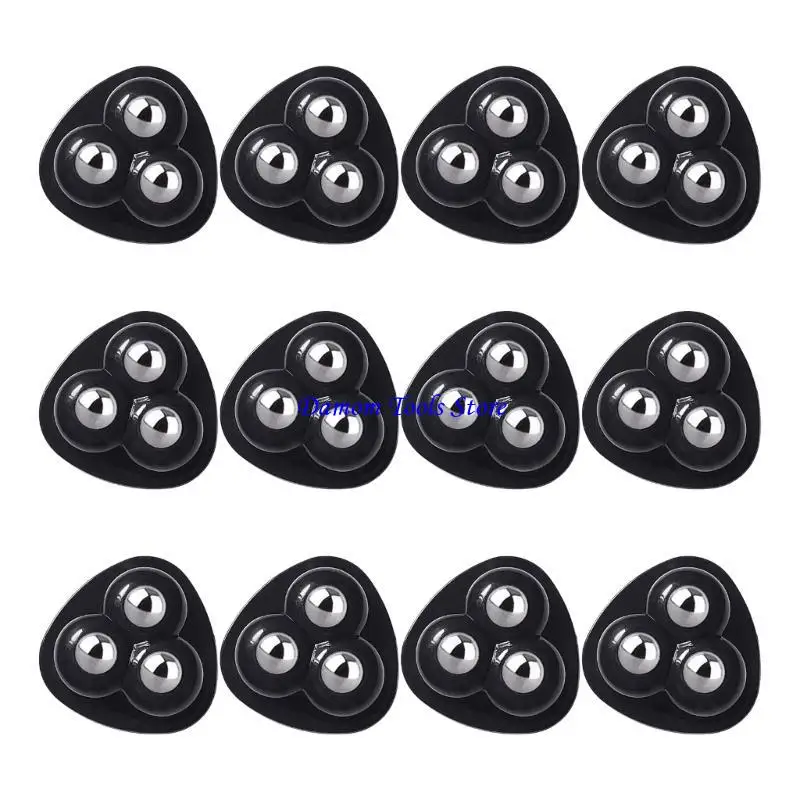 57BE Pack Of 12 Small Castors 13mm Swivels Wheel Portable for Cabinets And Drawers