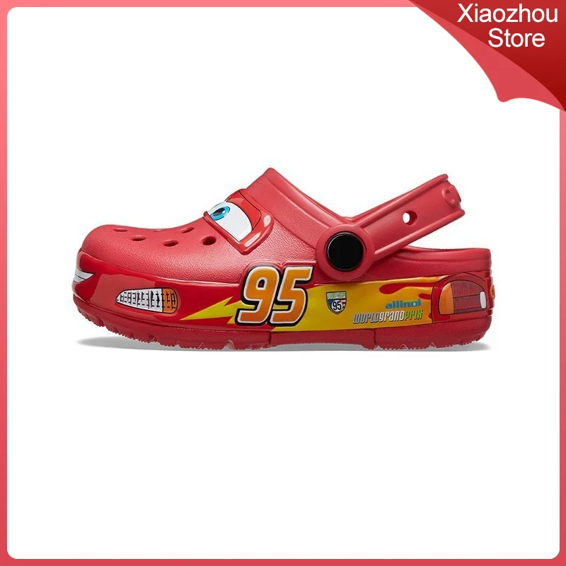 Lightning Mcqueen Pixar Crocs Flashing Light Outdoor Beach Slippers Cute Cartoon Anime Pool Anti Slip No95 Cars Slippers