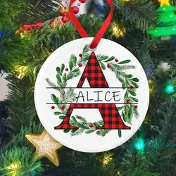 Ornamento per bambini di natale personalizzato nome personalizzato natale regalo ricordo per neonati accessori per fotografia di natale ornamento di natale