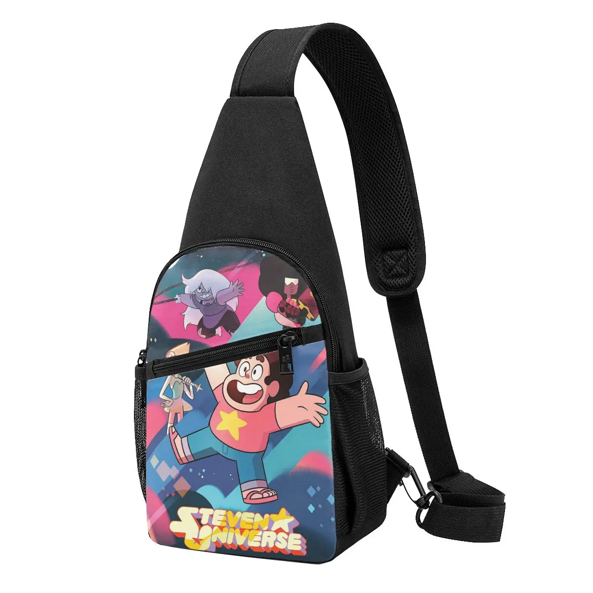 Steven Universe Chest Bag Men Sling Crossbody Backpack Chest Bag Traveling Hiking Daypack Shoulder Bag