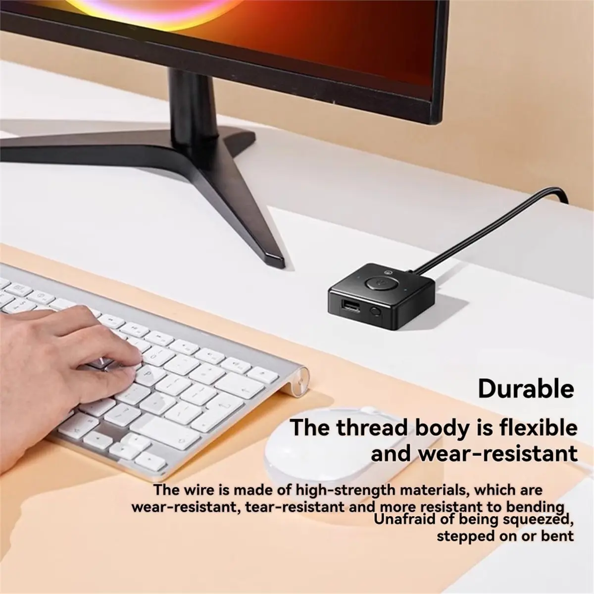 ABFS USB 2.0 Computer Desktop Switch One-Button Starts Function for Internet Cafe Computers External Power Extension