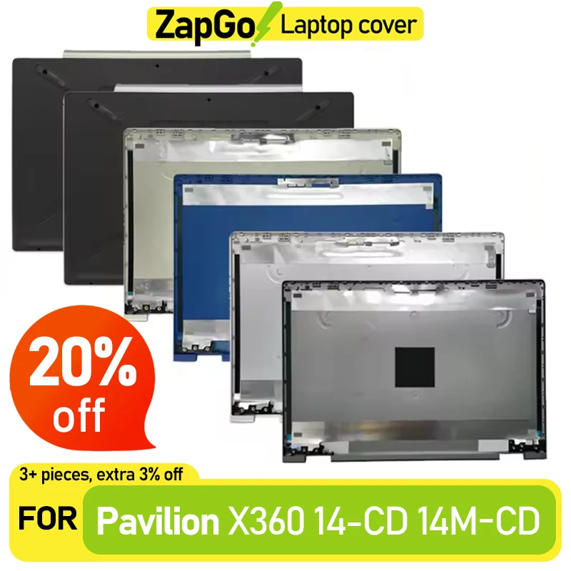 hp-pavilion-x360-14-cd-14m-cd-tpn-w131用、新品のノートパソコンケース。液晶画面背面カバー、型番：l22287-001、l22239-001、下部底面ケース、ヒンジ。