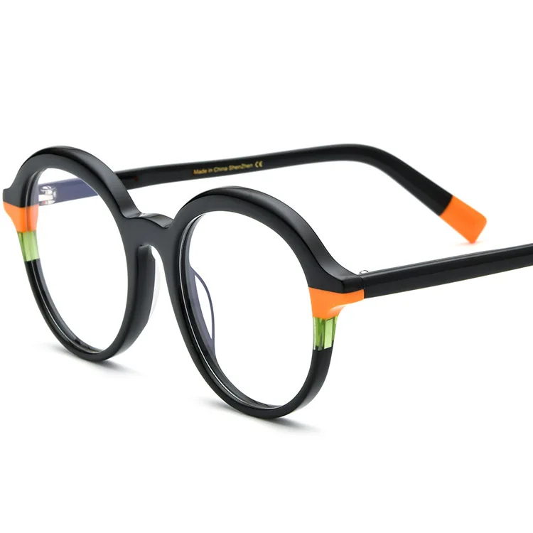 Fashion round plate glasses frame optical glasses frame small face men and women myopia glasses