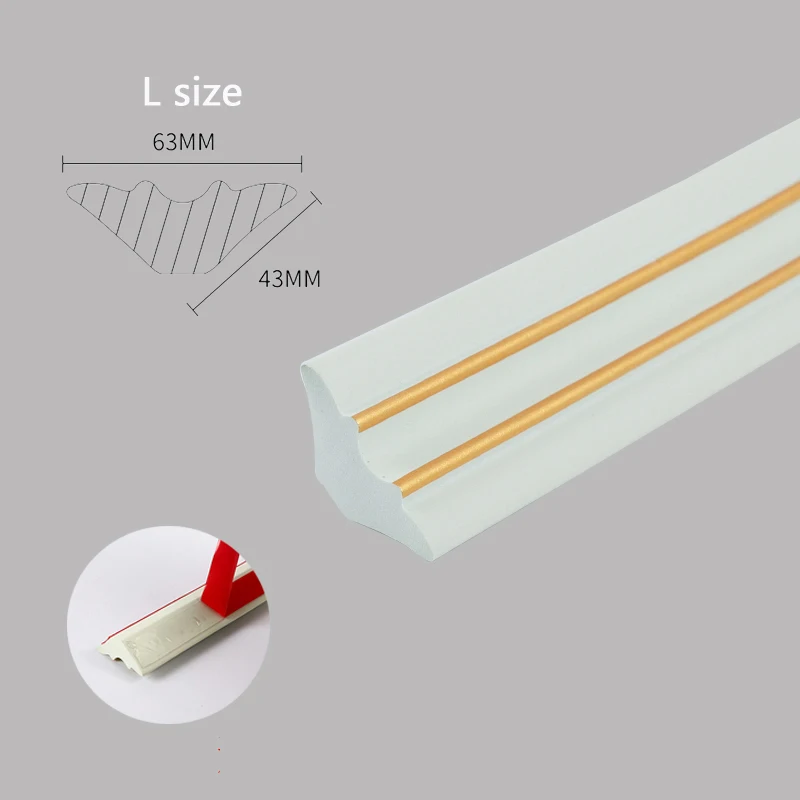 5M 3D Foam Wall Edge Strip Stickers Zelfklevende Waterdichte Plint Hoek Taille Lijn Plafond Rand Strip Home Decor
