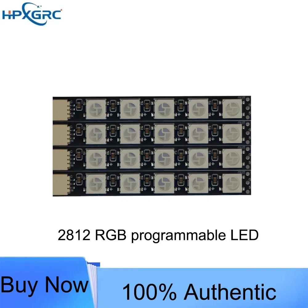 HPXGRC WS2812B Drone LED Light Strip5 RGB Programmable Beads FPV Racing Drone Solderless Installation Compatible with Betaflight