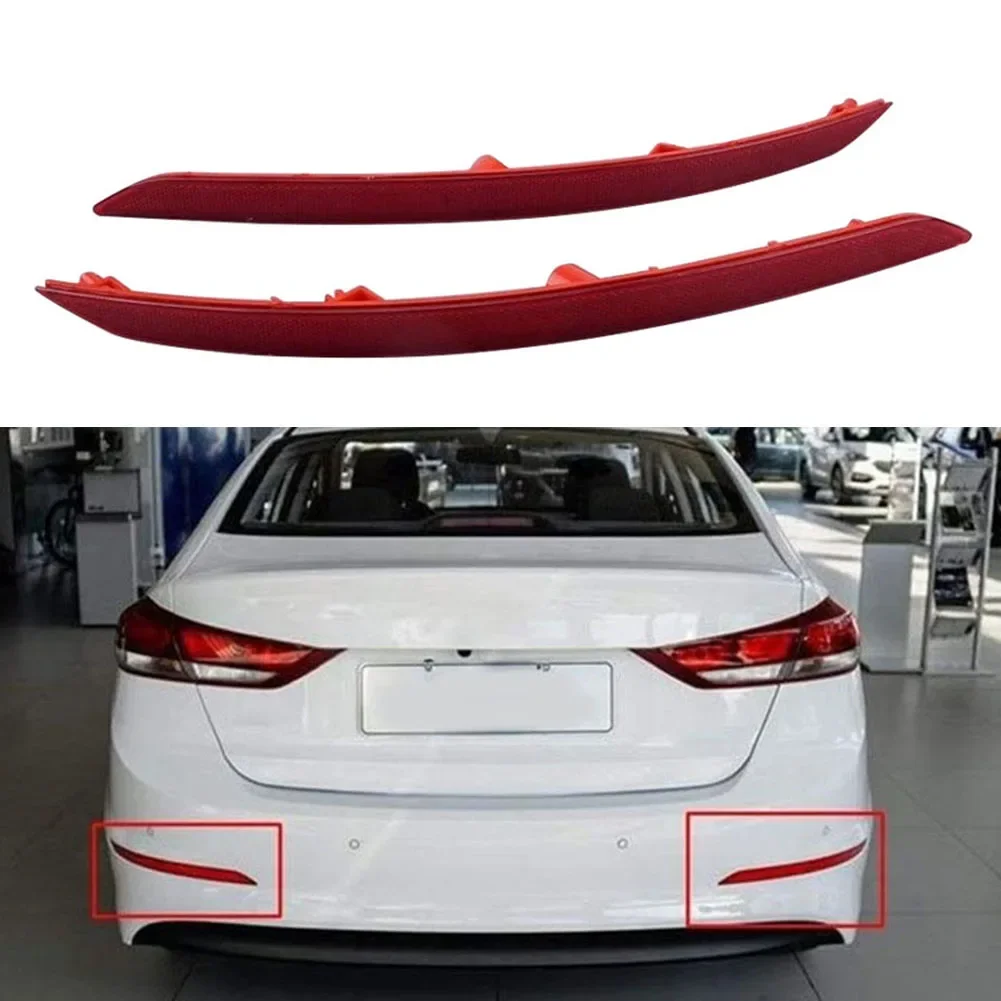 2pcs Car Rear Bumper Reflector Auto Warning Lamps 92405-F2000 For Hyundai Elantra 2017 2018 Bumper Reflector Replacement