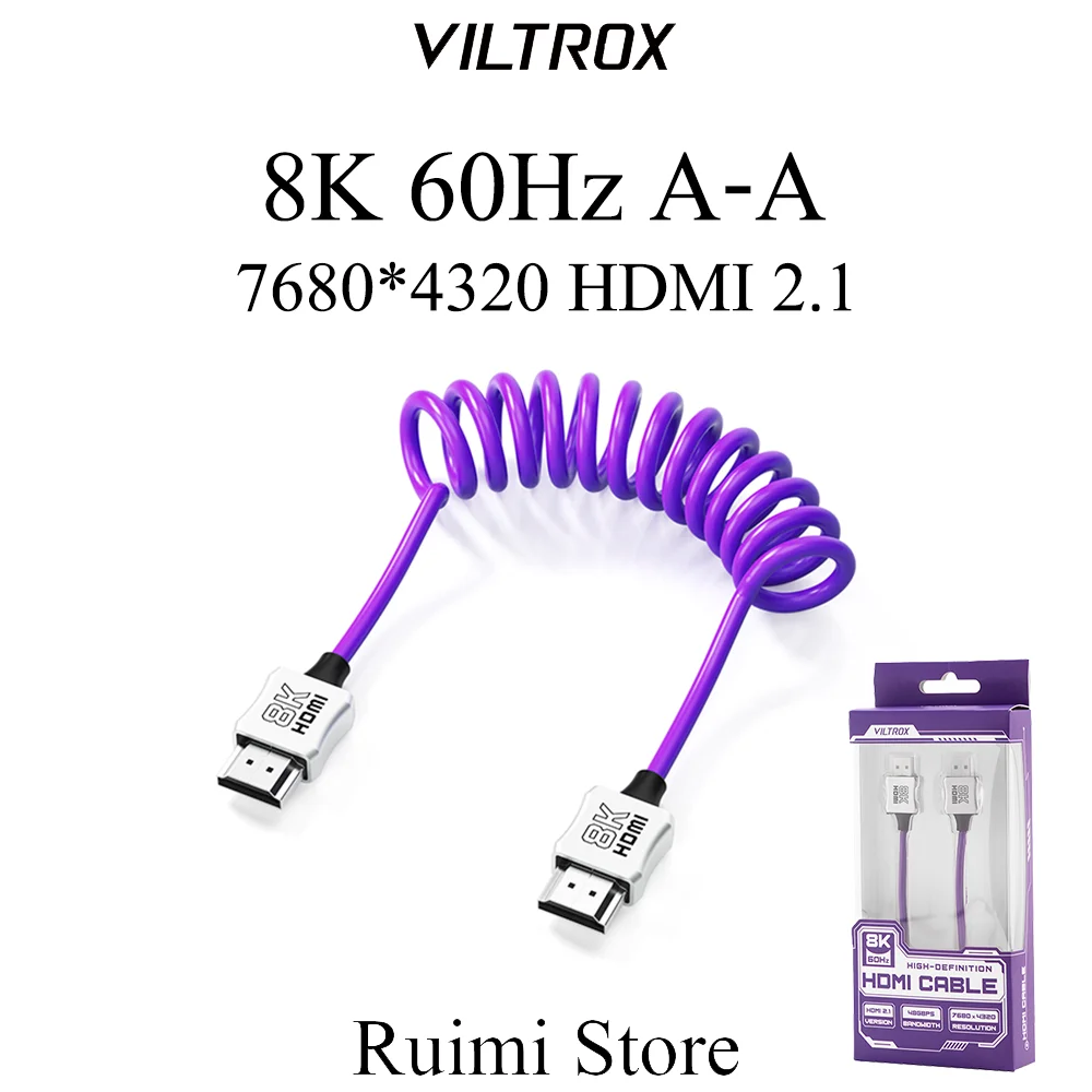 Câble de connexion haute définition Viltrox 8K HDMI 2.1 Standard HDMI vers HDMI standard A vers A