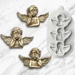 Cherubs Silicone Mold Fondant Cake Decorating Silicone Mould Clay,Sugarcraft Cupcake Top Chocolate Baking Tool kitchenware