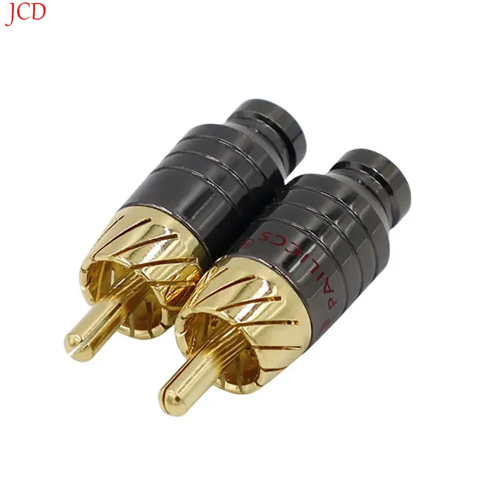 1 Piece  Luxury Soldering RCA Plug Jack Connector Speaker Audio Output/Input Adapter Plug Gold plated Earphone connector jack