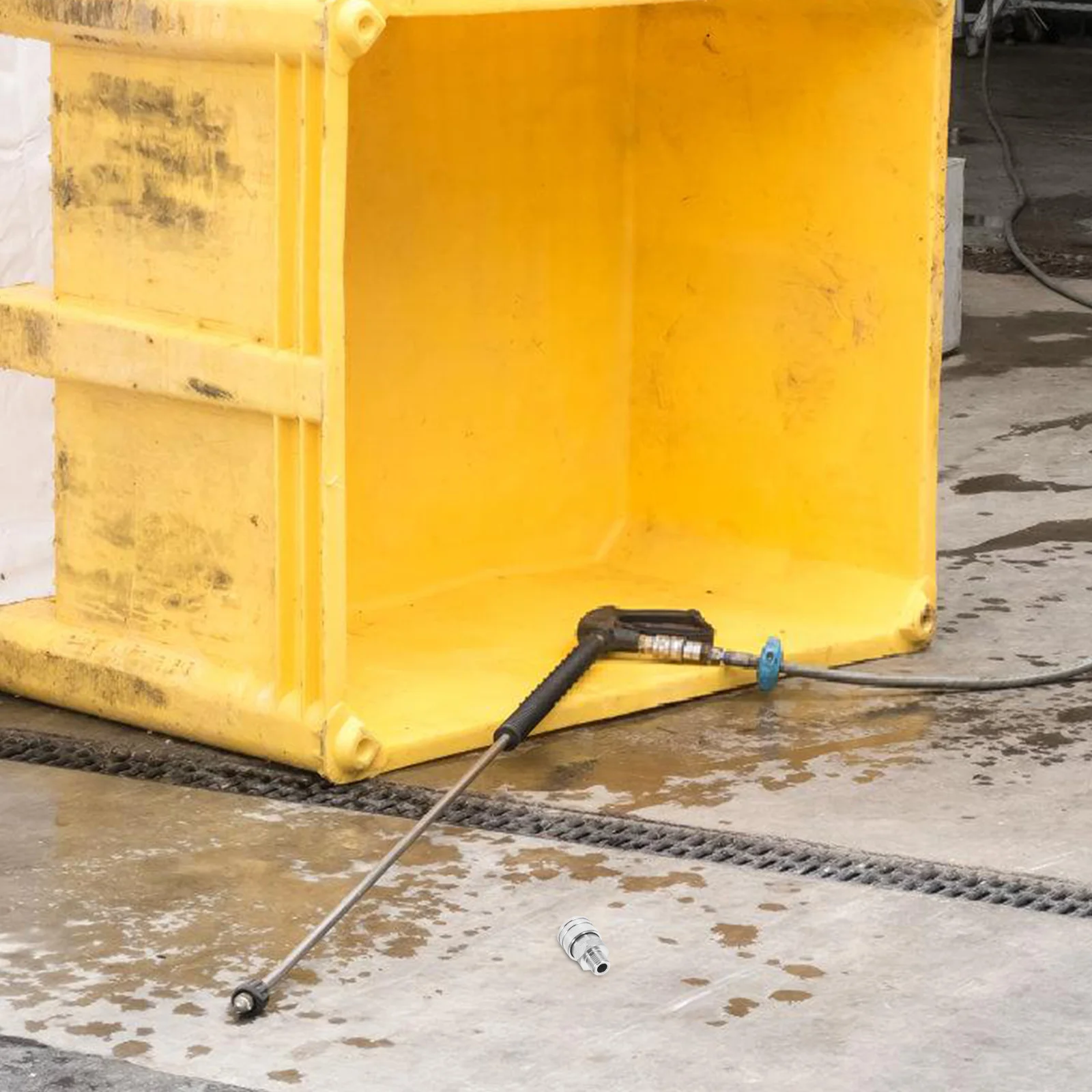 

High Pressure Water Nozzle Head 5000psi Stainless Steel Quick Connect Washer Fitting Garden Hose Adapter Sprayer Leakproof