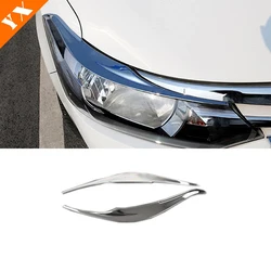 Car Headlight Tail Light Eyebrow Trim Cover For Toyota Vios Yaris Chrome Styling Moulding Accessories 2014 2015 2016 2017-2019