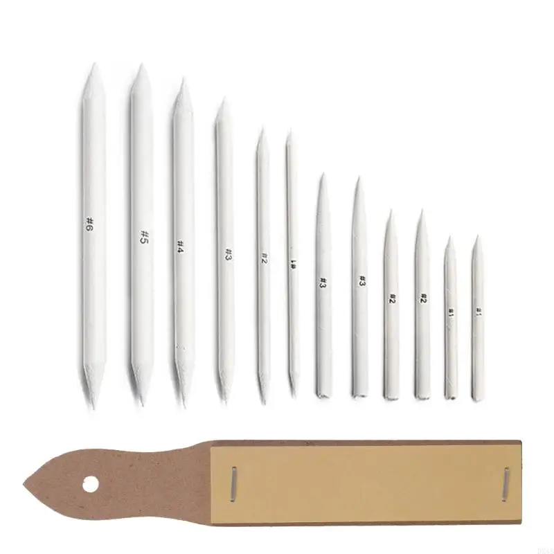 DXAB 13/20pcs Double-End Blending Stumps Tortillions Diatur dengan Rautan Rautan