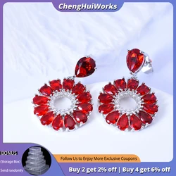 2026 Elegant Drop Hanging Earrings for Woman Female Teachers with Cubic Zirconia Stone Silver Plated Daily Wedding Party Gifts