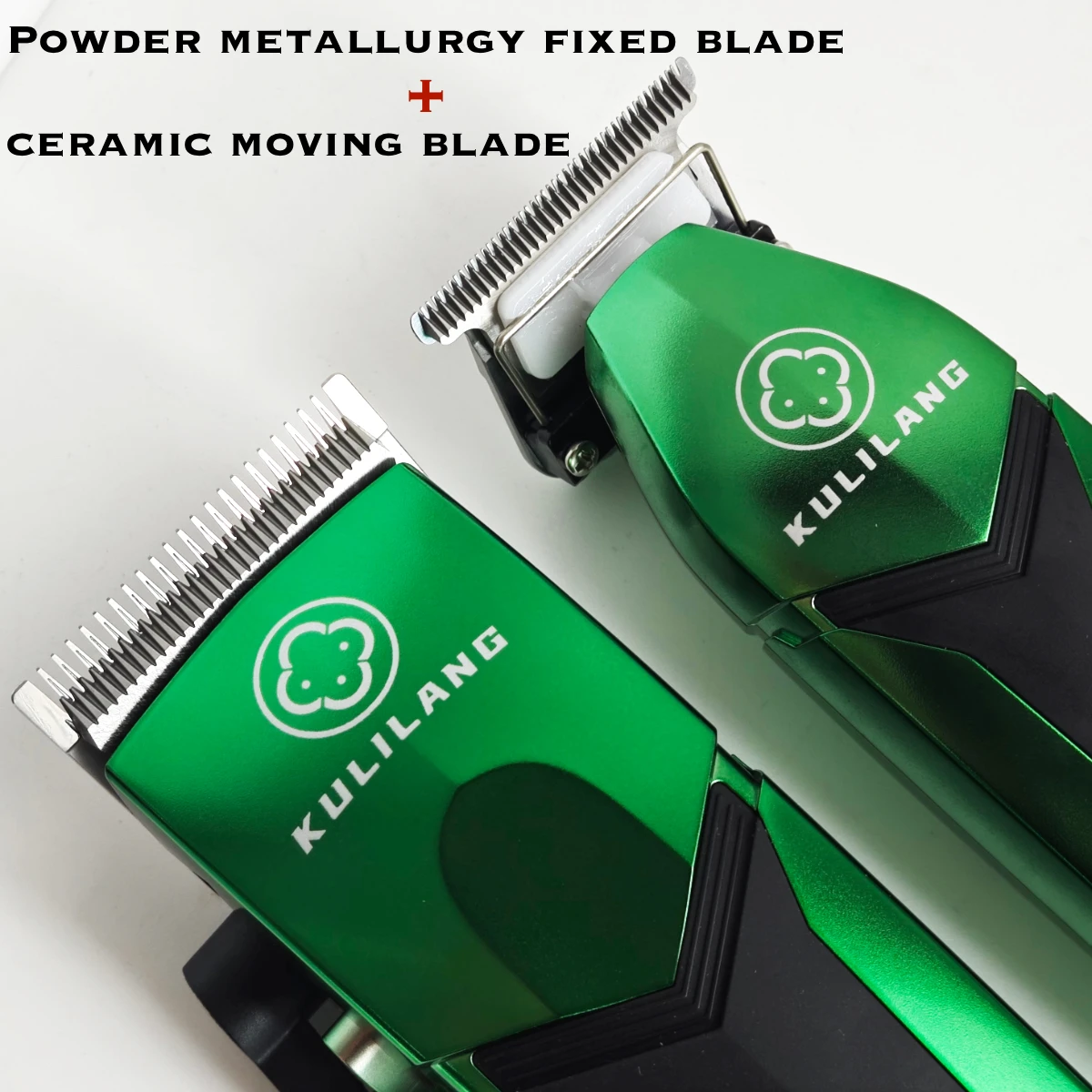 KULILANG Madeshow R66 R55 Green Professiona Electric Hair Clipper Powder metallurgy steel blade 7200RPM trimmer For Man‘s barbes