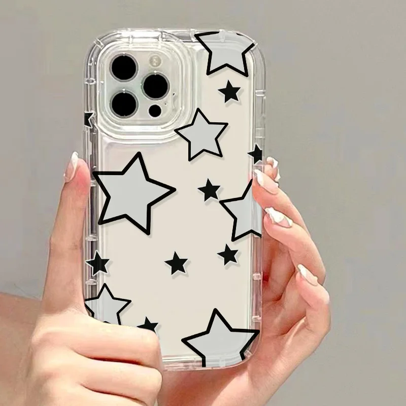 Korean Cute Y2k Star Phone Case For Samsung S23 Ultra Case A54 5g A53 A14 S22 Ultra S21 S20 FE A52 A52S A34 A33 A13 A32 Cover