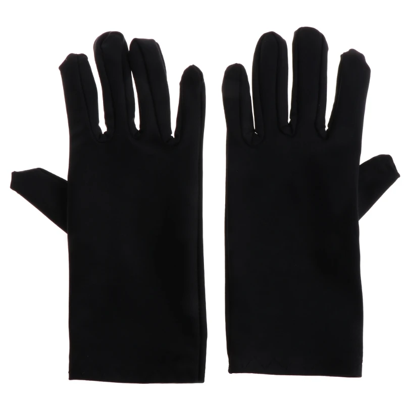 Practical Jewelry Gloves Wrist Length Gloves Black Gloves Work for PROTECTION Coin Inspection Gloves for Fetching Jewels
