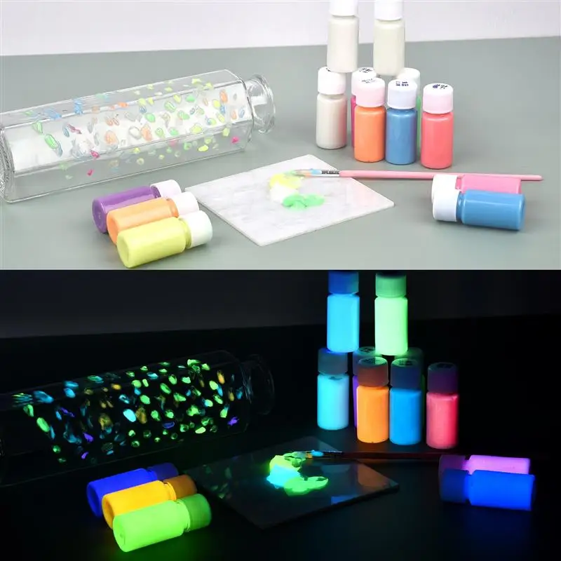 Super Bright Night Glow Paint Waterproof Self Luminescent Liquid Pigment DIY Wall Colored Painting Graffiti Pigment