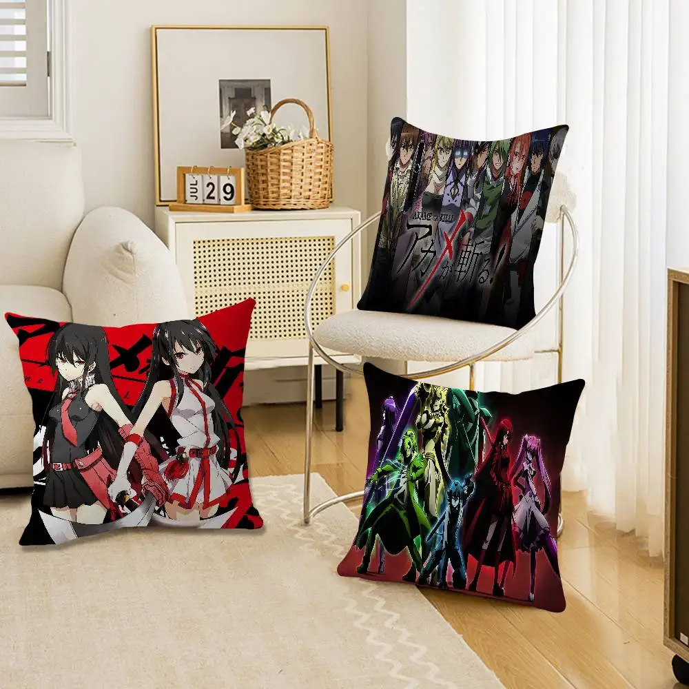 Japanese A-Akame Ga Kill Anime Pillow Gift Home Office Decoration Bedroom Sofa Car Cushion Cover case 45x45