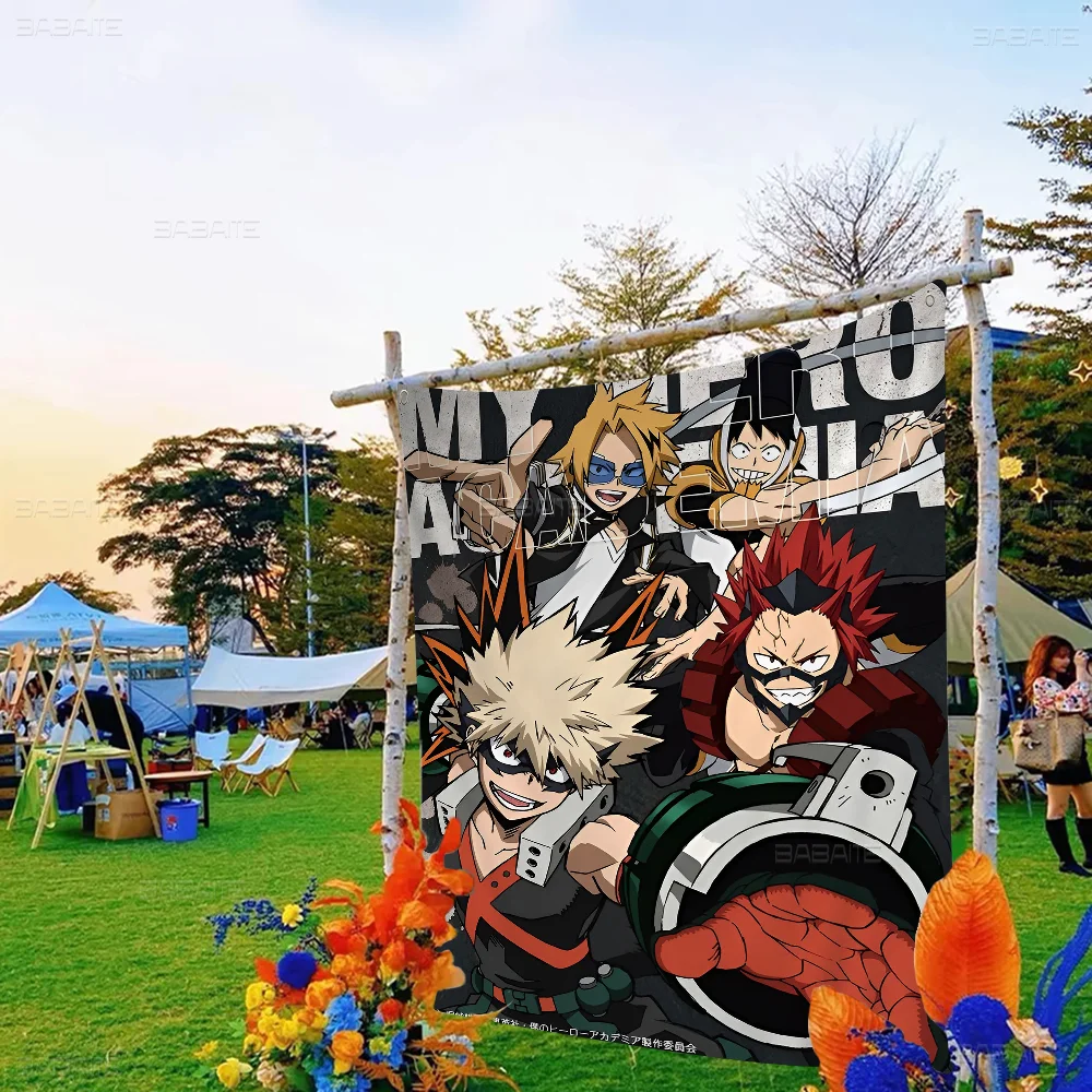 Anime B-Bakugo K-Katsuki Cartoon Flag Wall Hanging Banner Decoration Household Home Decor