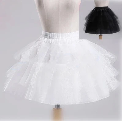 Bride Wedding Dress Crinoline Three-Layer Yarn Small Ballet Pettiskirt Support Black and White Two-Color Personality Dance Skirt