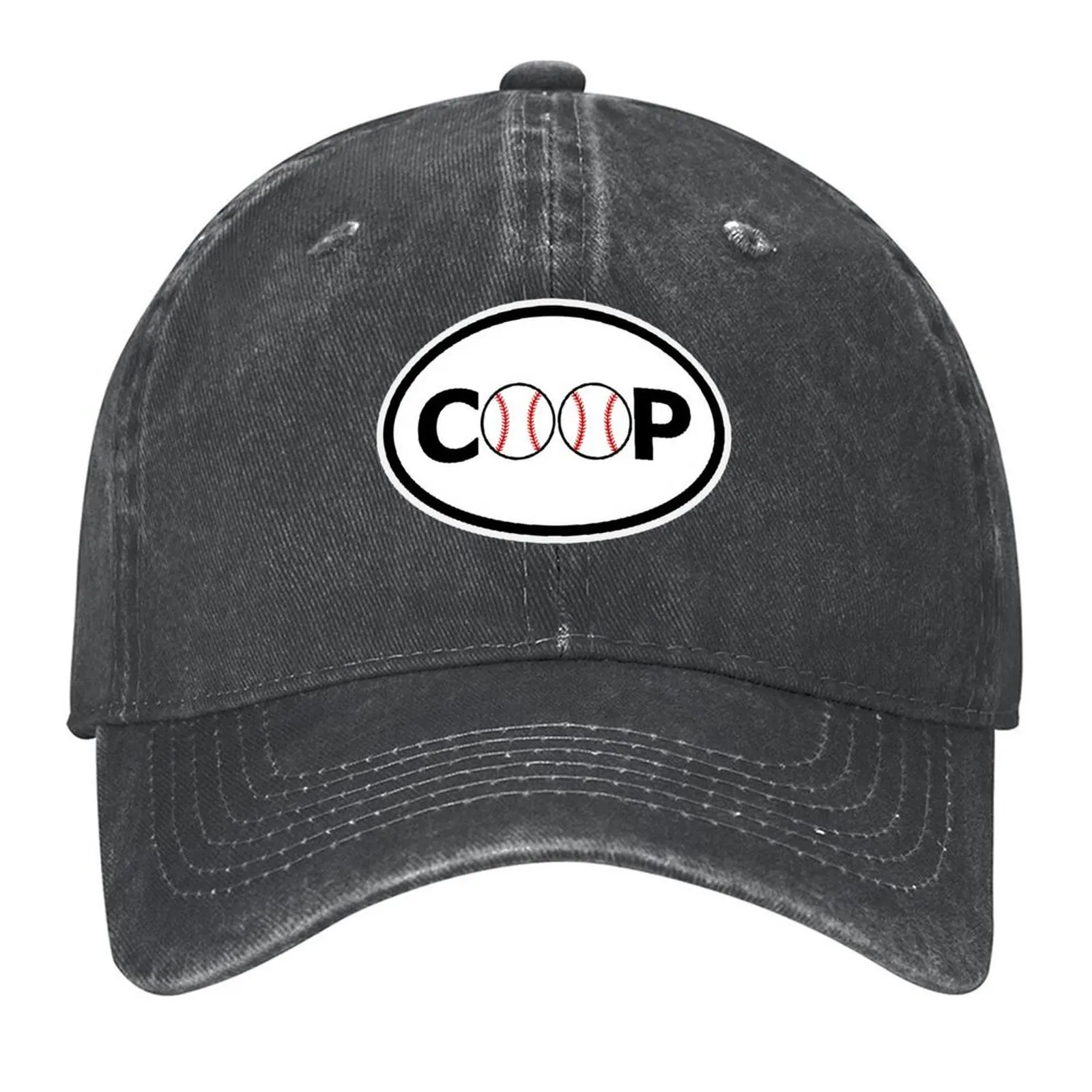 

Cooperstown NY Coop New York Oval Euro Bumper Sticker Baseball Cap Thermal Visor Rave Baseball For Men Women's