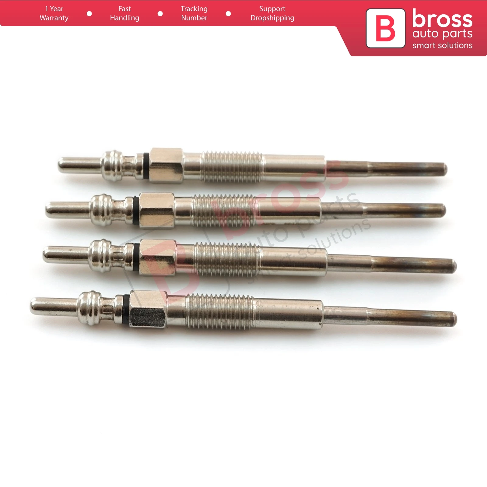 Bross Auto Parts BGP32-1 4 Pcs Heater Glow Plugs GX2094, 96440144, GE125 for Chevrolet Opel Holden Daewoo Ship From Turkey