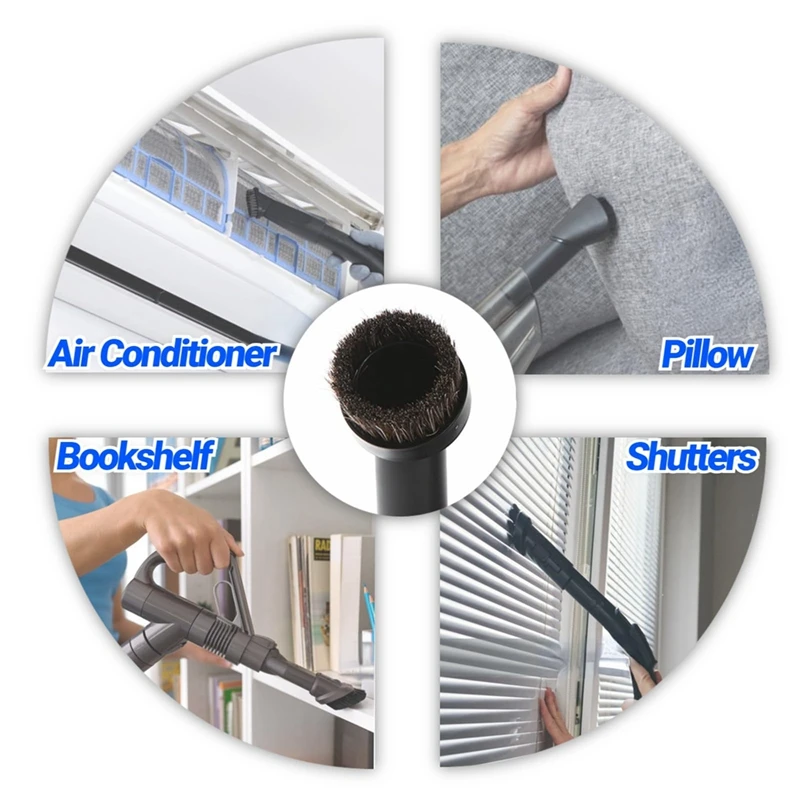 Acessórios de escova a vácuo, adaptadores de mangueira, 1-3/8 "a 1-1/4" a 1-1/2"