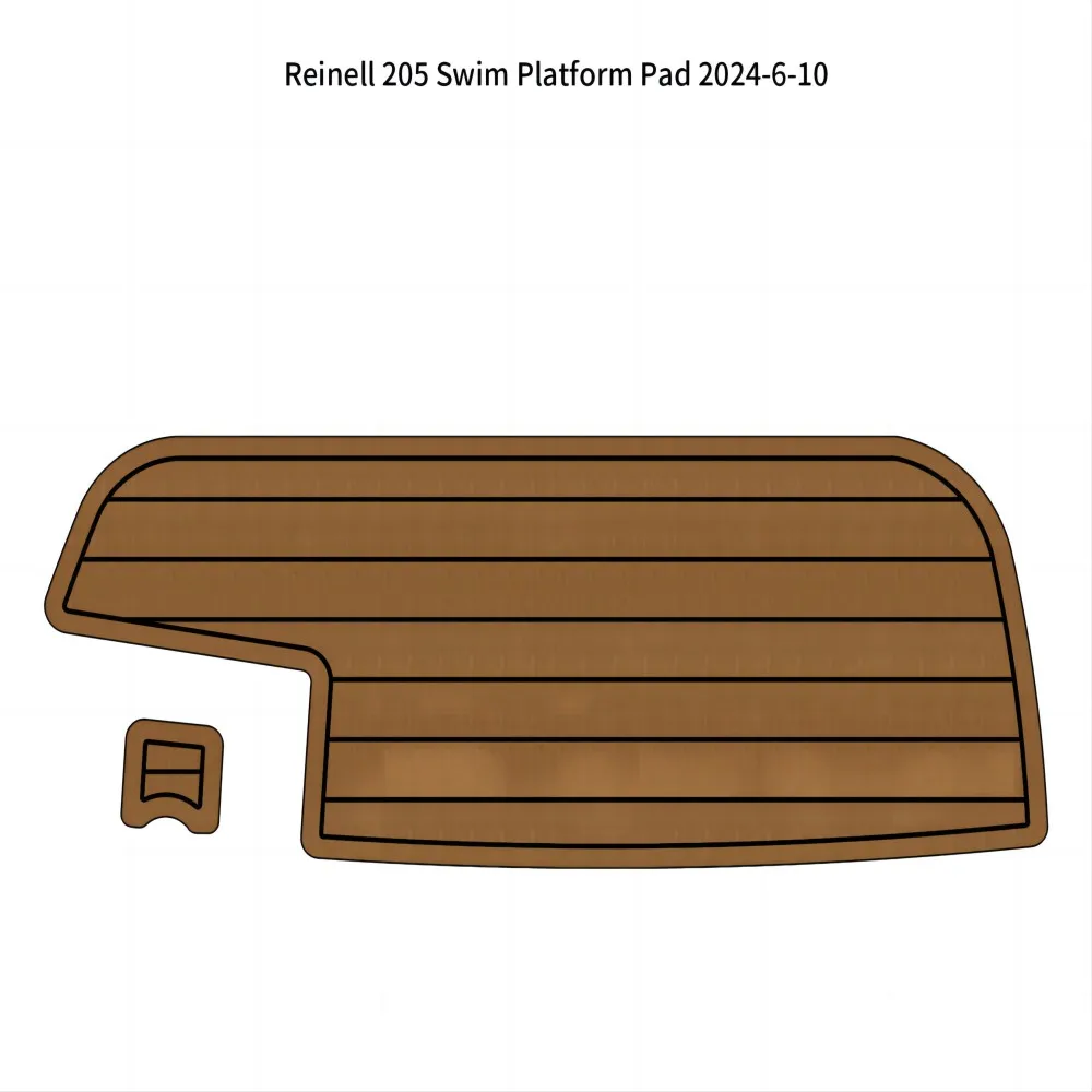 Reinell 205 Swim Platform  Pad Boat EVA Teak Deck Floor Mat SeaDek MarineMat Gatorstep Style Self Adhesive