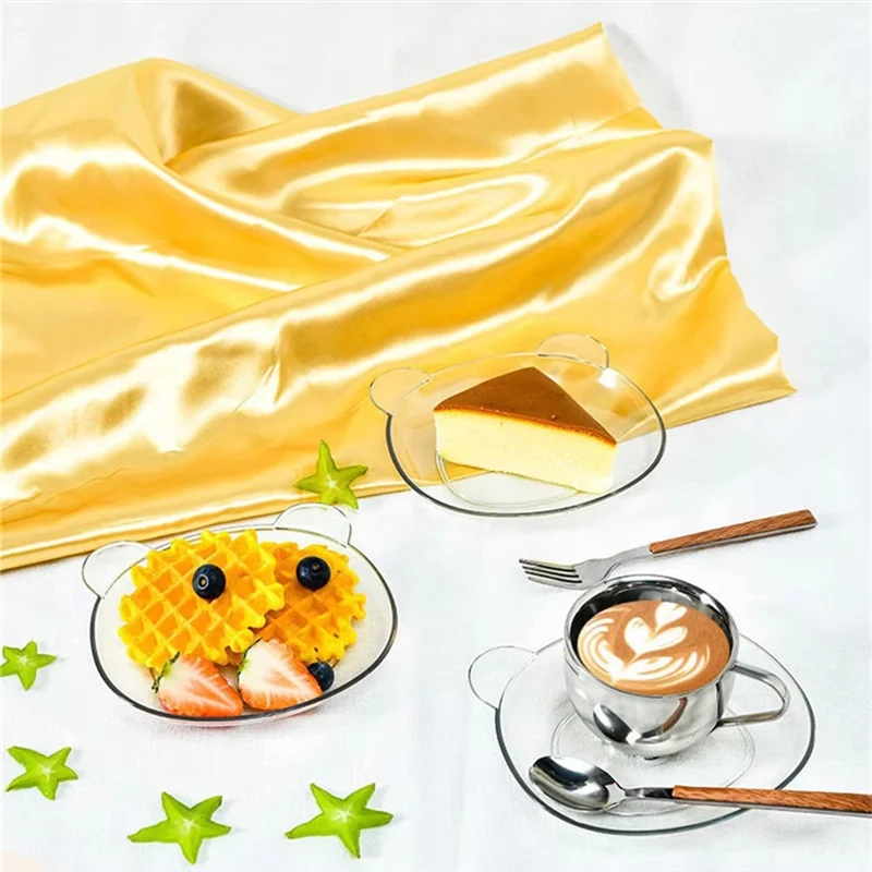 

A36T-8Pcs Bear Snack Plates Set, Anti-Drop Small Plates For Household Use,Ideal For Serving Fruits, Desserts,And Appetizers