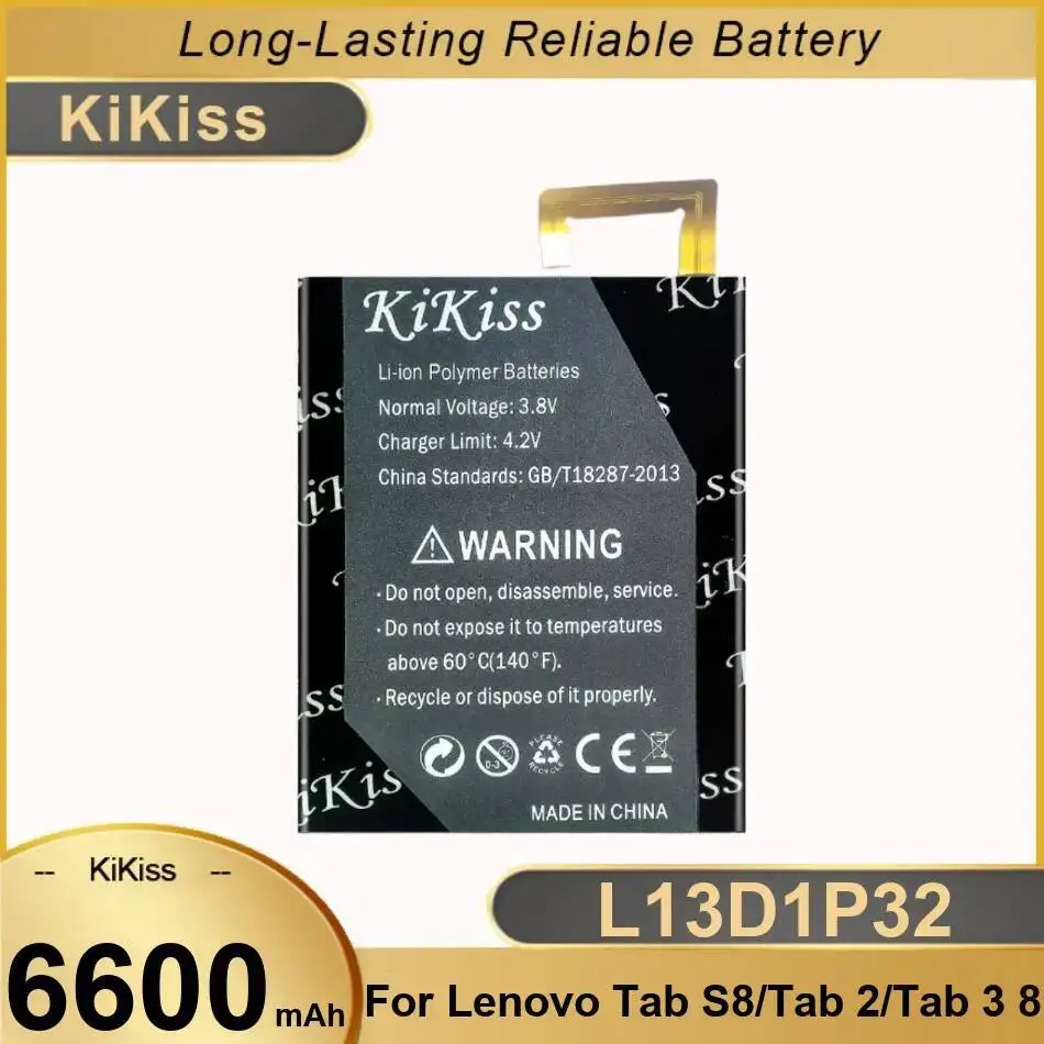 

Battery L13D1P32 6600Mah For Lenovo Tab S8 S8-50 S8-50L S8-50LC S8-50F 2 A8-50 A5500 A8-50F A8-50LC TAB3 8 TB3-850F TB3-850M