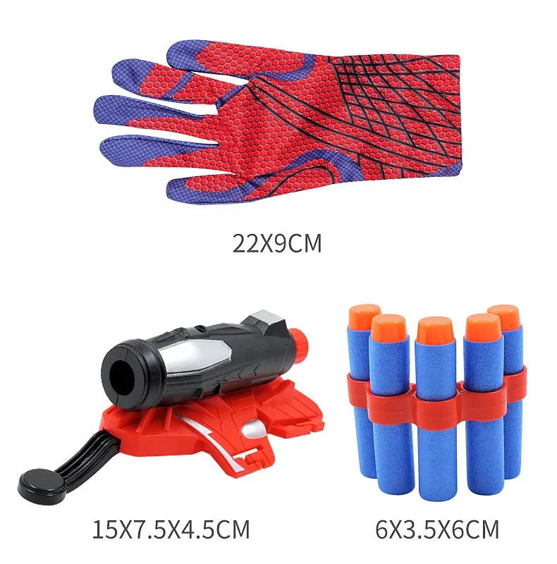 ديزني سبايدرمان الشكل لعبة أطفال البلاستيك تأثيري قفاز قاذفة مجموعة بطل قاذفة المعصم لعبة هالوين ألعاب مضحكة الصبي هدية