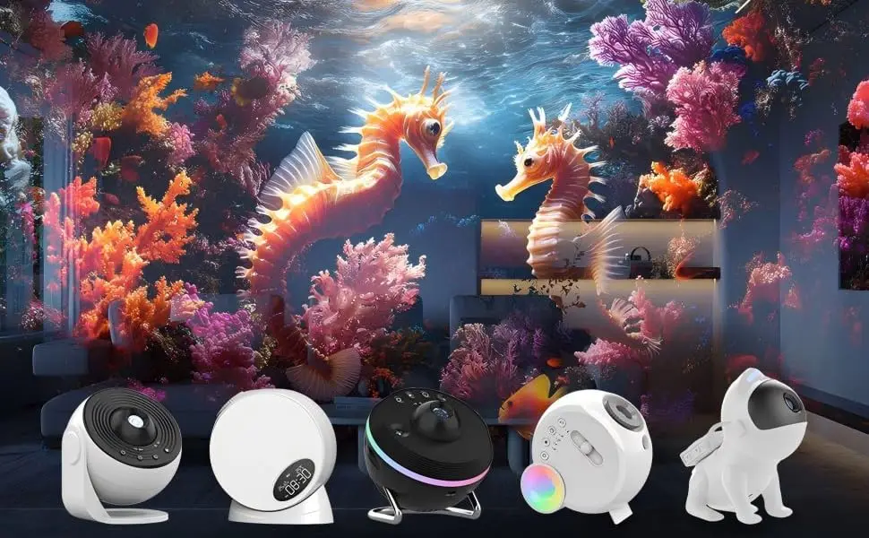 Sternengalaxie-Projektorlampe 4K HD Schlafzimmer-Ozean-Projektor-Nachtscheibe - 6er-Pack Ozean-Serie (Projektor nicht enthalten) – Detail 3
