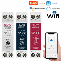 WiFi Smart Circuit Breaker MCB 1P+N 63A Timer Power Energy kWh Voltage Current Meter Protector Voice Remote Control Switch