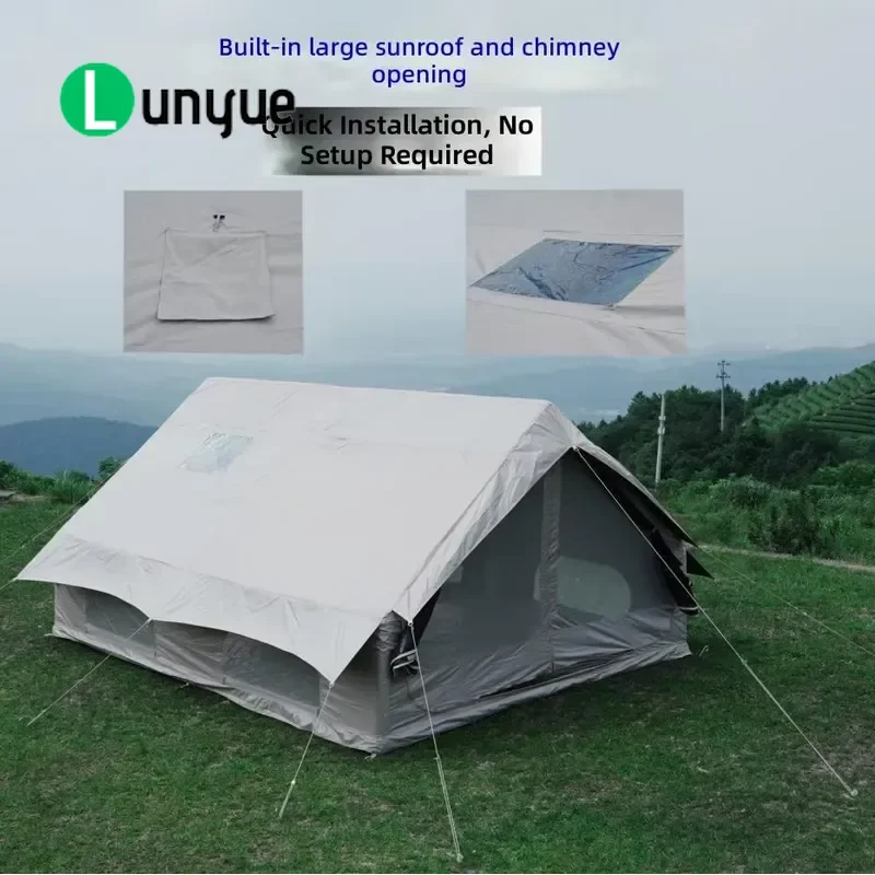 12sqm Black Lined Star View Inflatable Tent Windproof Waterproof All Season Camping Bulk Sale