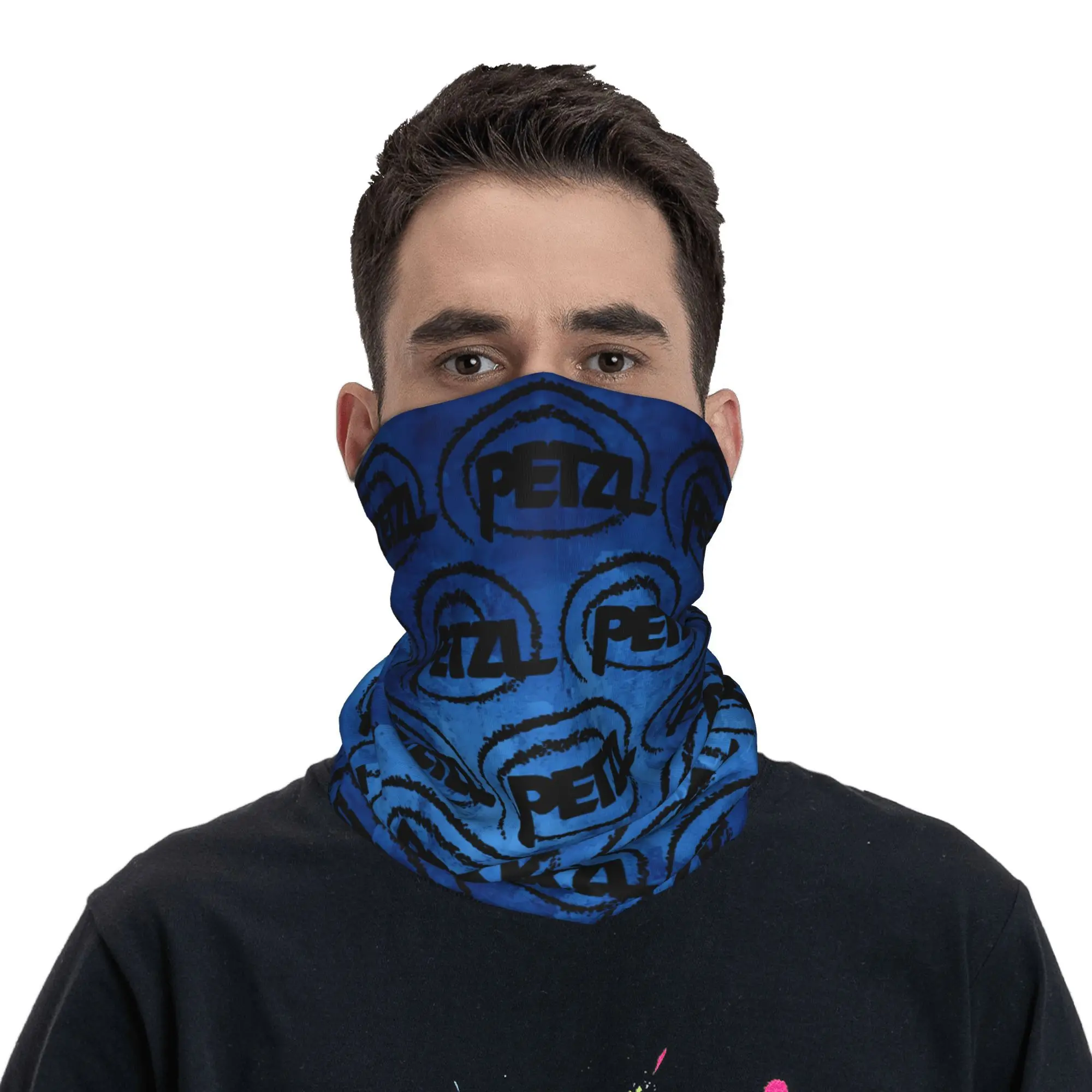 مخصص P-Petzles الأزرق الشتاء عقال الرقبة أدفأ النساء الرجال المشي لمسافات طويلة التخييم وشاح أنبوبي الوجه باندانا الجراب