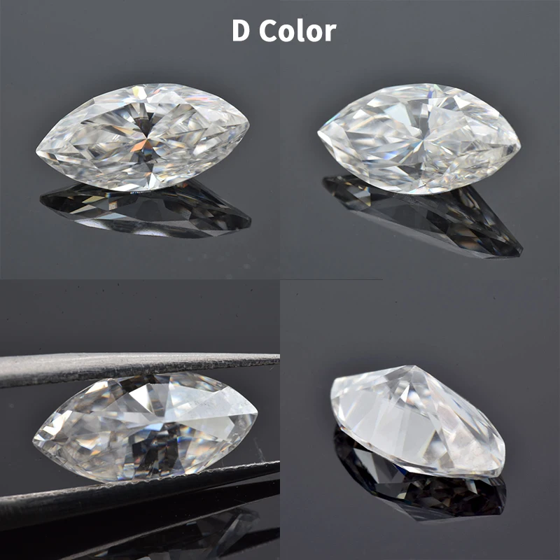 Top Quality Moissanite Stone Gemstone Multiple Colors VVS1 Marquise Shape for DIY Jewelry Bracele Rings Making with Certificate