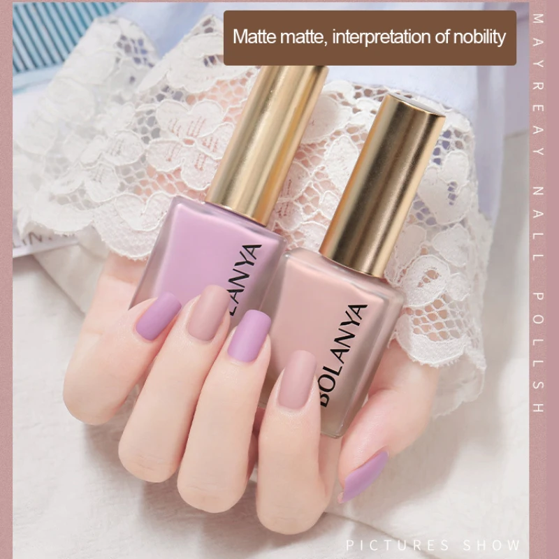 Elegante de secagem rápida fosco esmaltes, fácil de aplicar e remover, manicure popular, atacado, fórmula de longa duração