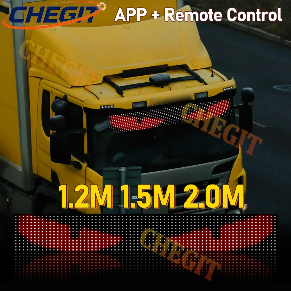 

2M Devil's Eye Truck Windshield APP Control Flexible Led Eye Animation Display Smart Scrolling Message Eye Soft LED Sign Board