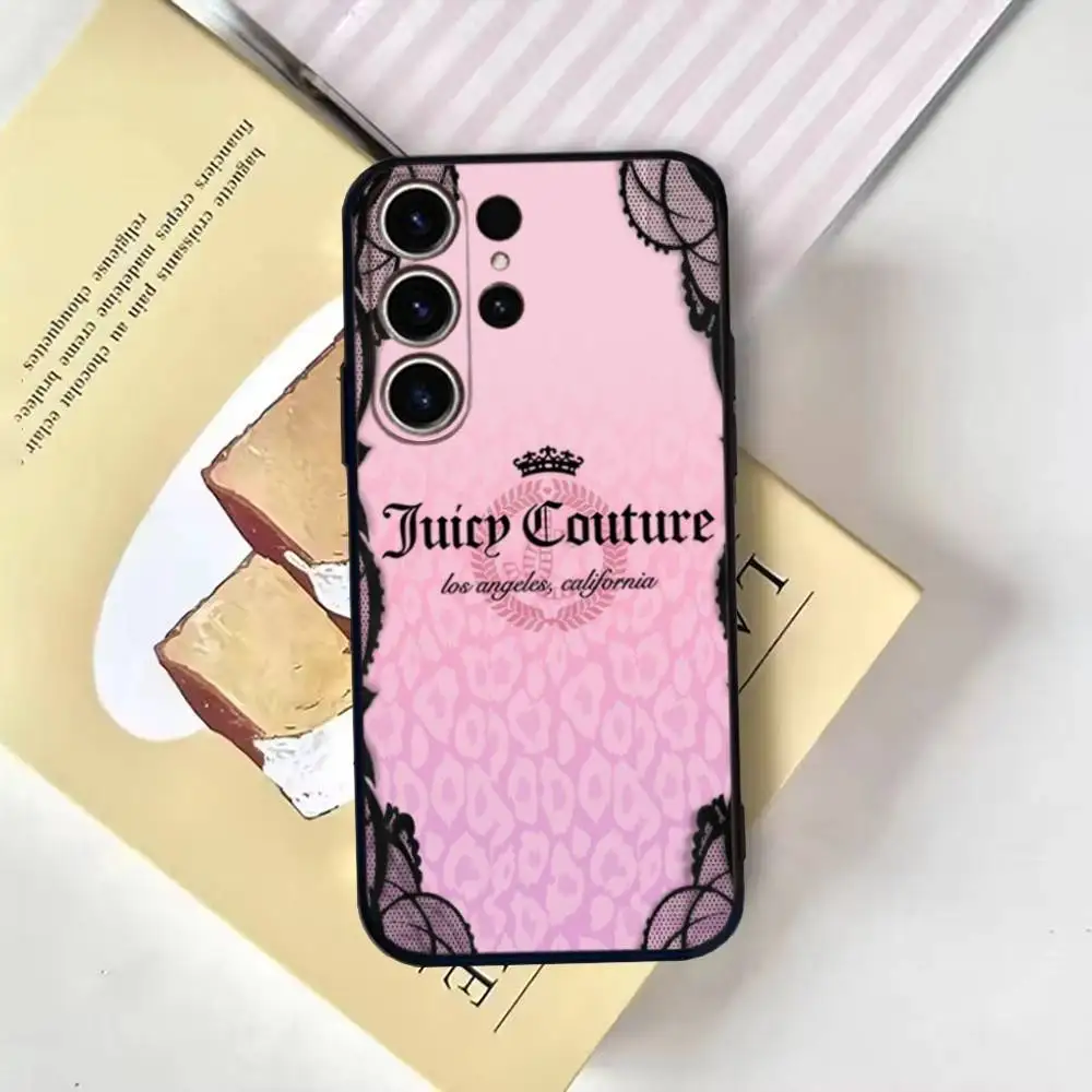 Juicy couture Pink  Phone Case For SamsungS25,24,21,22,23,30,Ultra,20,Plus,Fe,Lite,Note,10,9,Soft Black Cover - Image 4