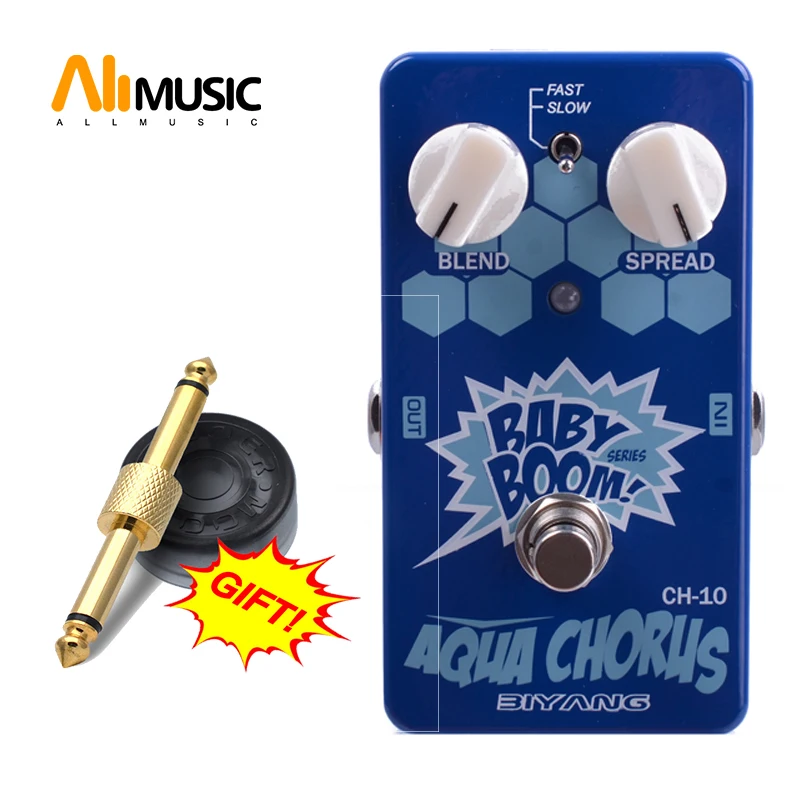 

Biyang Baby Boom CH-10 Electric Guitar Bass Two Speed Analog Aqua Chorus Effect Guitar Pedal True Bypass with Pedal Connector