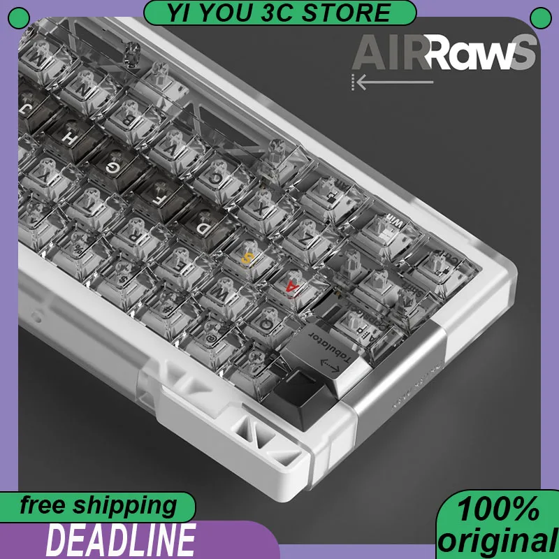 

DEADLINE AirRawS Transparent PC Keycaps Mechanical Keyboard DDL 136Keys PC Esports Laptop Gaming Keyboard PC Accessories