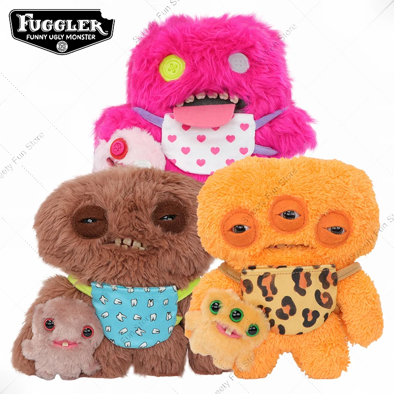 100% Original Fuggler Ugly Monster Plush ของเล่นน่ารัก Mini Rascals Series ฟันมอนสเตอร์ตุ๊กตา Double Trouble Squidge ตุ๊กตาของขวัญ