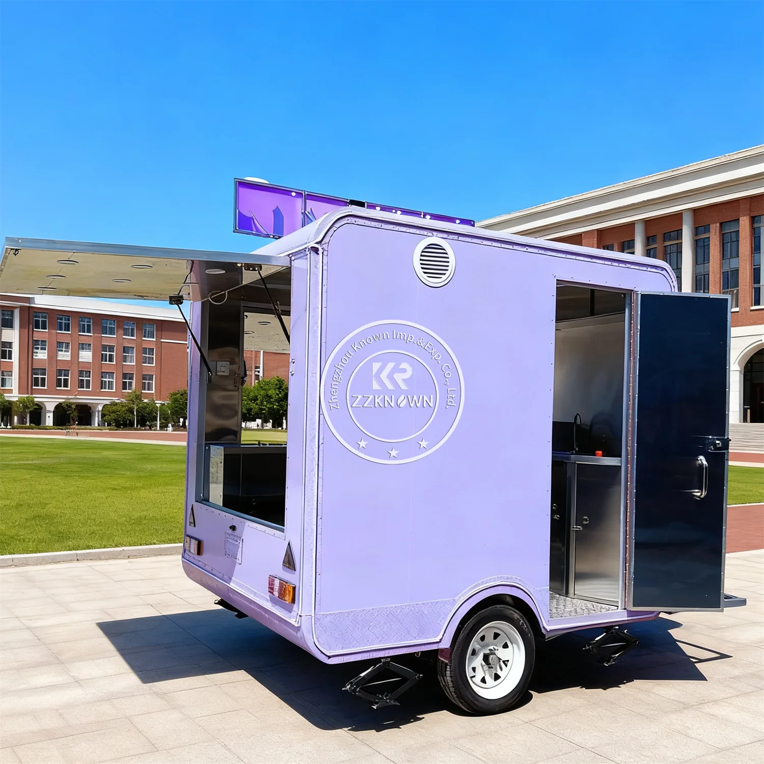 

Food Trailer With Full Kitchen Equipments Mobile Ice Cream Cart Street Pizza Hot Dog Truck Street Concession Food Truck