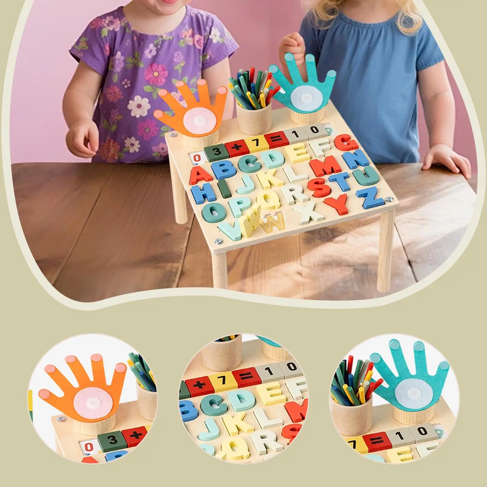 Juguete de aprendizaje de matemáticas, mesa de actividades para niños en edad preescolar, juguetes educativos para edades tempranas, palos para contar, tablero de suma y resta para niños