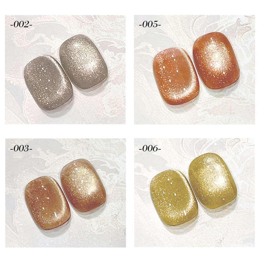 1-4 Uds. De esmalte de uñas de Gel de ojo de gato con Flash dorado Popular, cuentas de cristal Flash de Color a la moda para primavera y verano, salón de uñas de ojo de gato