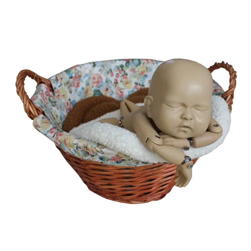 Newborn Photography Props Baby Pose Pillow Barrel Basket Filler Filling Blanket Infant Studio Shooting Accessories Flexible Pad