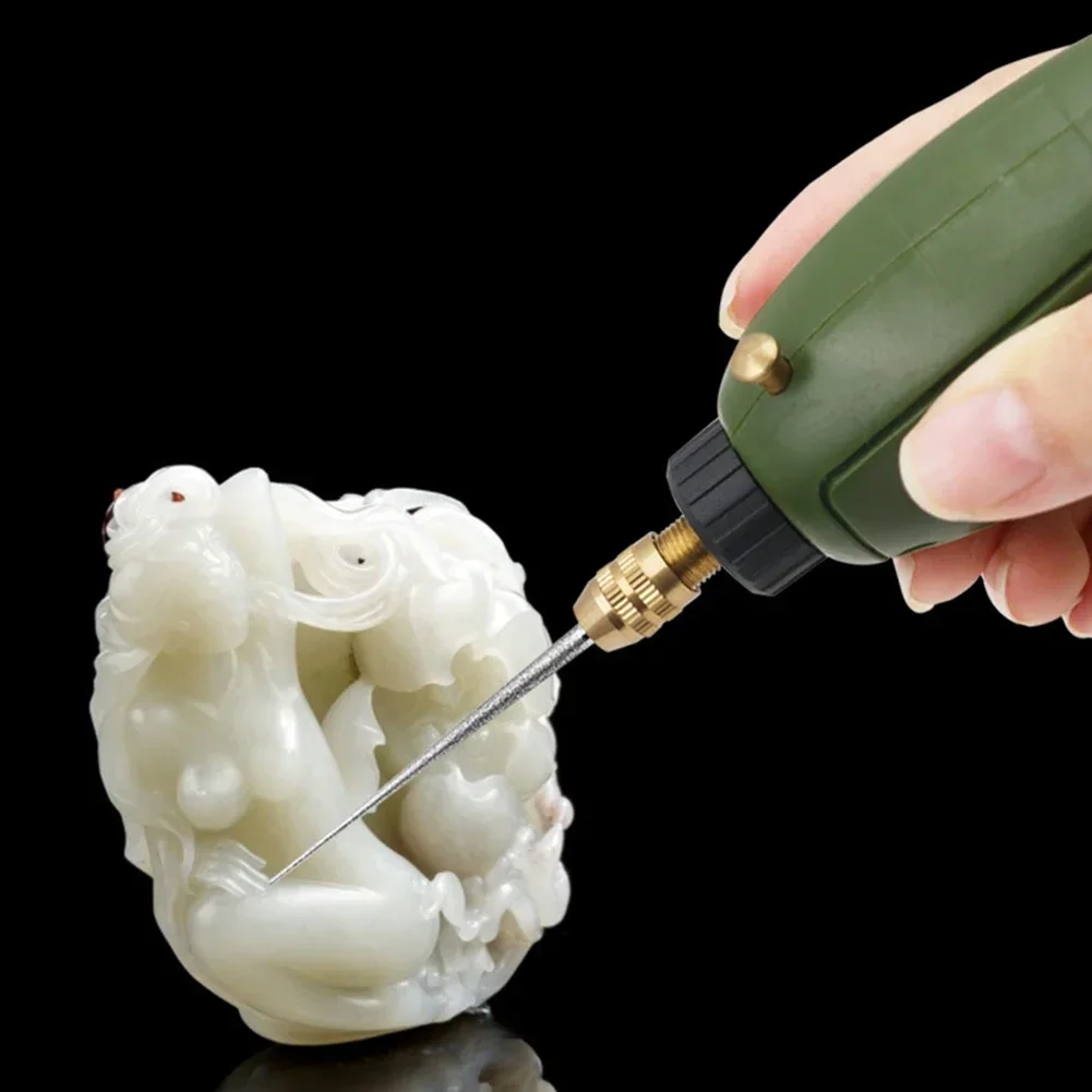 Grinding Head Needle Bits Burrs Engraving Carving Tool Shank For Glass Stone Jade Head Dia 3mm Drill Bit Tools