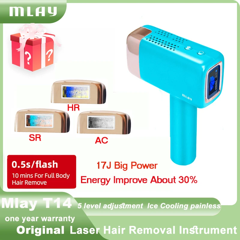 

Mlay T14 Laser Epilator Hair Remover Machine Permanent Epilator Body Electric Depilator IPL 500000 Flashes Ice Cooling