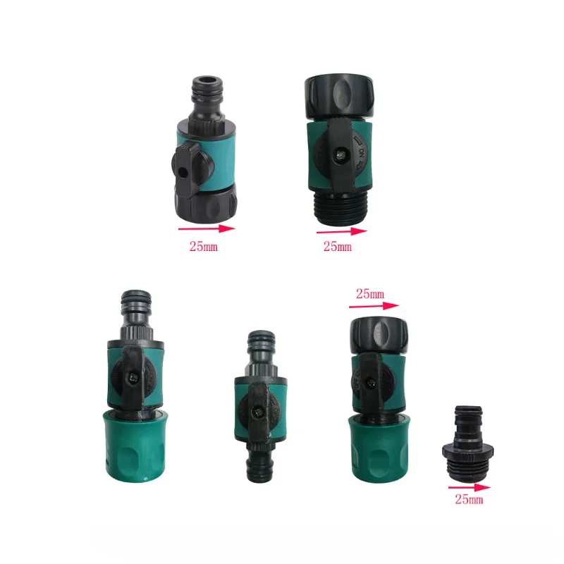 

Plastic Valve with Quick Connector 3/4" Female Thread 3/4" Male Thread Agriculture Garden Watering Prolong Hose Adapter Switch